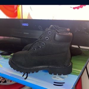 All black toddler timberland boots